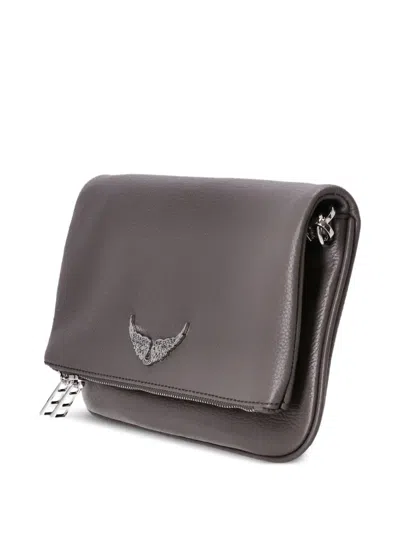 Zadig & Voltaire Logo-plaque Leather Clutch Bag