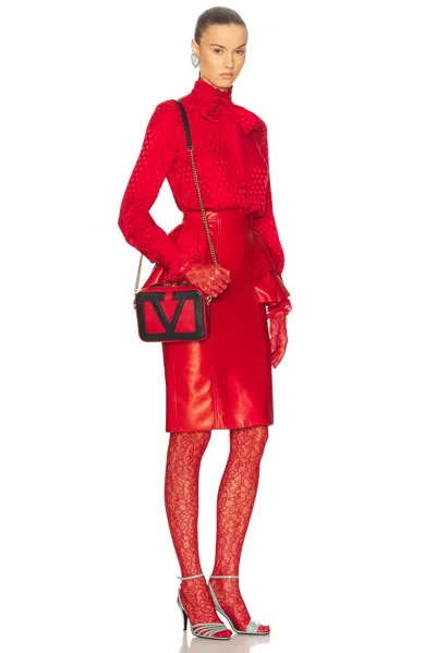 Valentino Viva Superstar Two-tone Leather Shoulder Bag