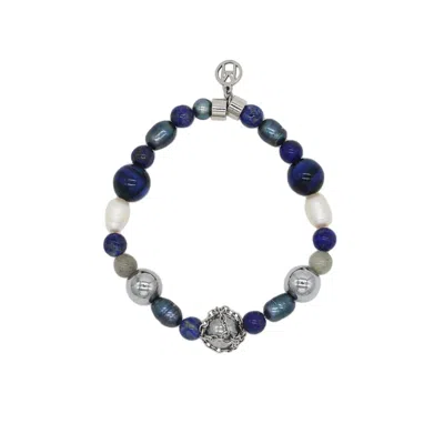 Mhart Men's Blue Isla Gemstone Bracelet
