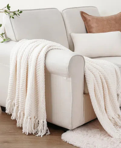 Battilo Herringbone Chenille Knit Throw, 50" X 60"