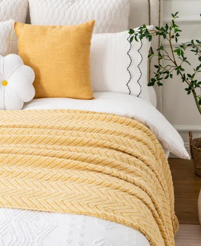 Battilo Herringbone Chenille Knit Throw, 60"x 80"