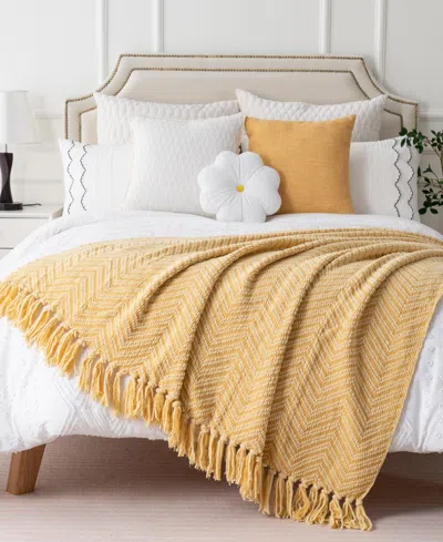 Battilo Herringbone Chenille Knit Throw, 60"x 80"
