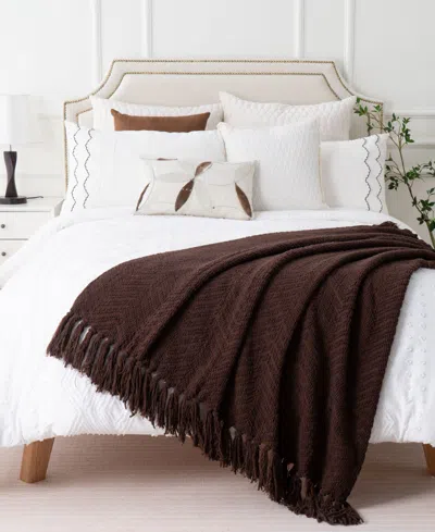 Battilo Herringbone Chenille Knit Throw, 50" X 60"