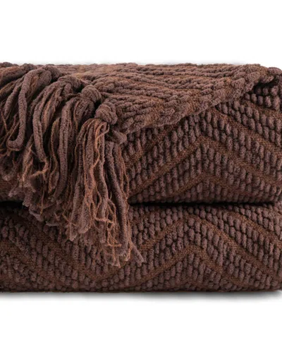 Battilo Herringbone Chenille Knit Throw, 50" X 60"