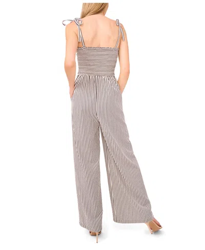 Cece Women's Tie Strap Smocked Bodice Jumpsuit