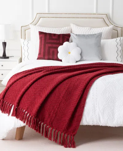 Battilo Herringbone Chenille Knit Throw, 60"x 80"