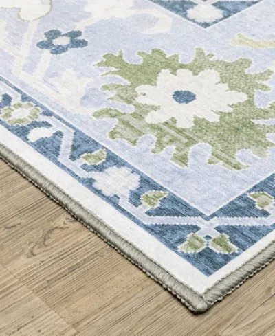 Oriental Weavers Addison Machine Washable Add05 3'3"x5' Area Rug In Blue