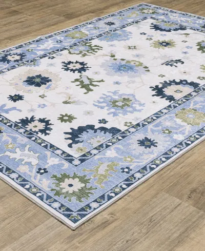Oriental Weavers Addison Machine Washable Add05 3'3"x5' Area Rug In Blue