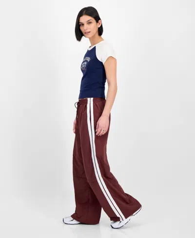 Celebrity Pink Juniors' Drawstring Side-stripe Track Pants