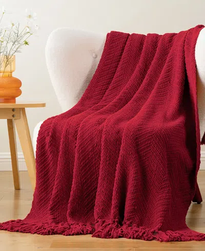 Battilo Herringbone Chenille Knit Throw, 50" X 60"