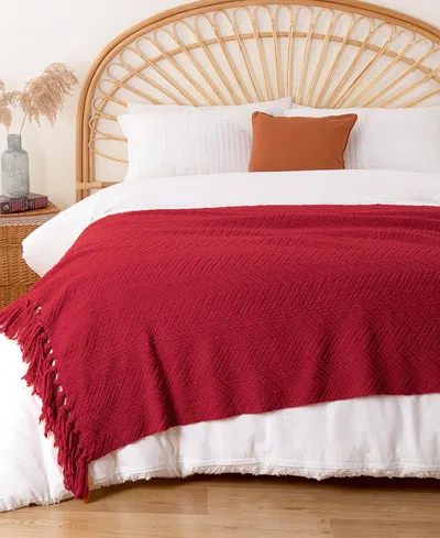 Battilo Herringbone Chenille Knit Throw, 50" X 60"
