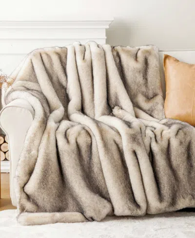 Battilo Luxury Tipped Faux Fur Throw, 50" X 60"