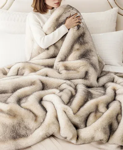Battilo Luxury Tipped Faux Fur Throw, 50" X 60"