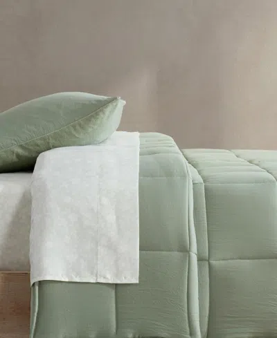 Calvin Klein Washed Solid Reversible Plush 5-pc. Comforter Set, Twin/twin Xl