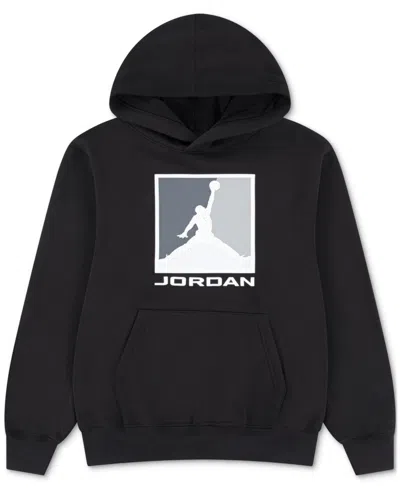 Jordan Big Boys Essentials Baseline Pullover Hoodie In Black