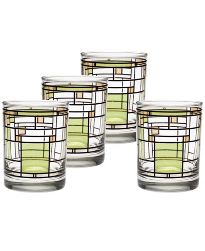 Frank Lloyd Wright Oak Park Double Old Fashioned Glasses, Set Of 4