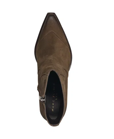 Marc Fisher Ltd Women's Giulie Western Block Heel Booties