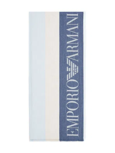 Emporio Armani Stole With Multicoloured Vertical Bands