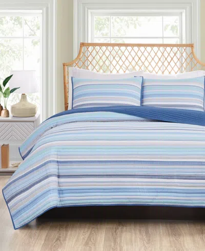 Oceanfront Resort Clearwater Yarn Dye Stripe 2-pc. Quilt Set, Twin In Multi