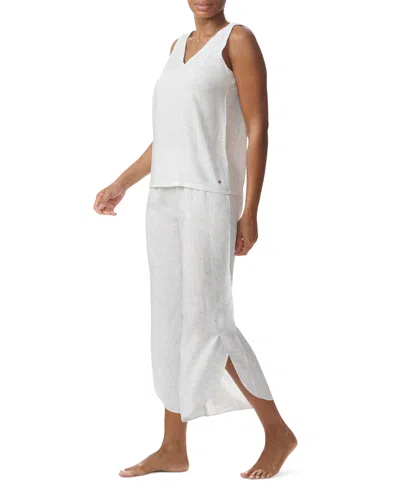 Tommy Hilfiger Women's Printed Cropped Pajama Set