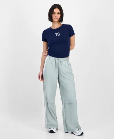 Celebrity Pink Juniors' Drawstring Side-stripe Track Pants