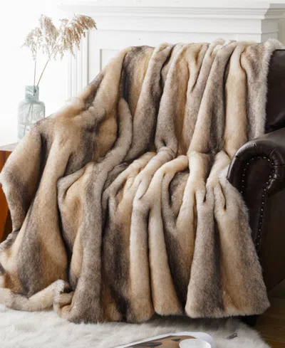 Battilo Luxury Tipped Faux Fur Throw, 60"x 80"