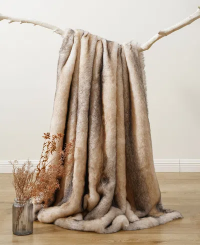 Battilo Luxury Tipped Faux Fur Throw, 60"x 80"