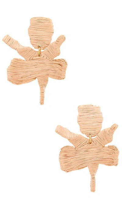 Lele Sadoughi Raffia Paper Lily Earring