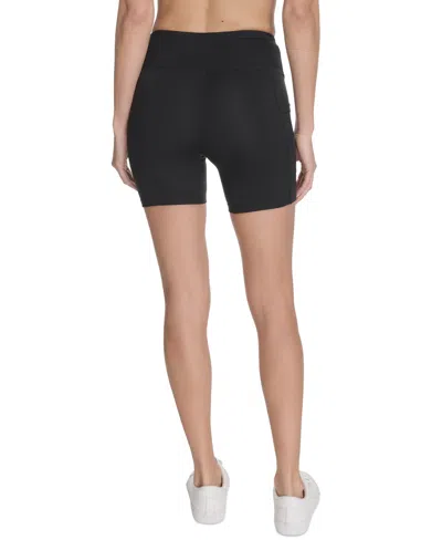 Calvin Klein Women's Outline Logo High-rise Bike Shorts In Black