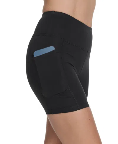 Calvin Klein Women's Outline Logo High-rise Bike Shorts In Black
