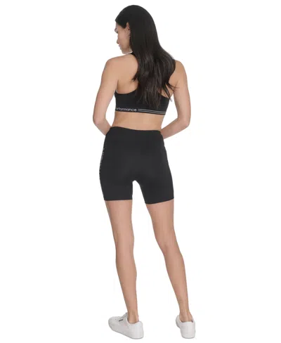 Calvin Klein Women's Outline Logo High-rise Bike Shorts In Black