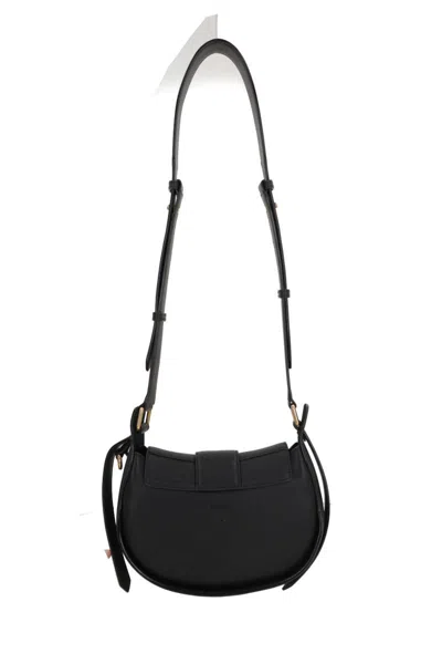 Chloé Black Leather Shoulder Bag In Black