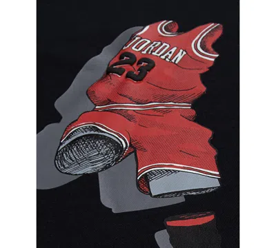 Jordan Big Boys Ghost Man Graphic T-shirt In Black