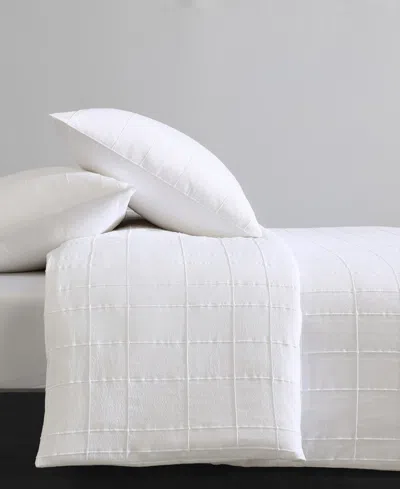 Calvin Klein Solid Puckered Grid 3-pc. Duvet Cover Set, Queen