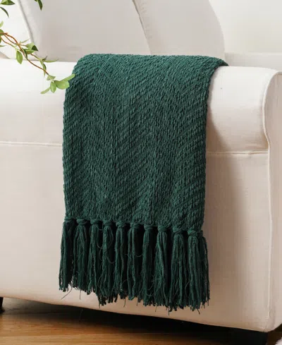 Battilo Herringbone Chenille Knit Throw, 50" X 60"