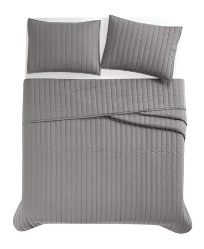 Brooklyn Loom Oversized Cotton Percale 3-pc. Quilt Set, King