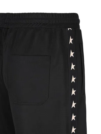 Golden Goose Star Collection Wide-leg Track Pants In Black
