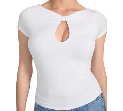 Guess Joey Cutout Top In White