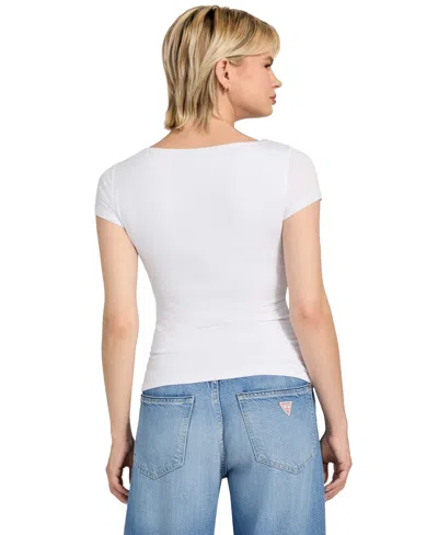 Guess Joey Cutout Top In White