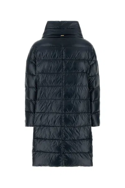 Herno Iconico Woman Puffer Midnight Blue Size 4 Polyamide In Black