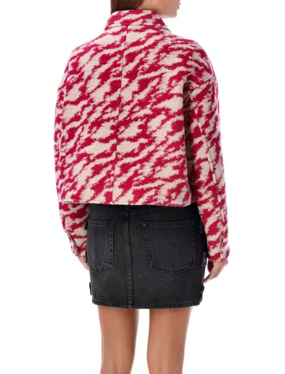 Isabel Marant Étoile Cropped Jacket Patterned Chest Pockets In Multi