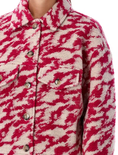 Isabel Marant Étoile Cropped Jacket Patterned Chest Pockets In Multi