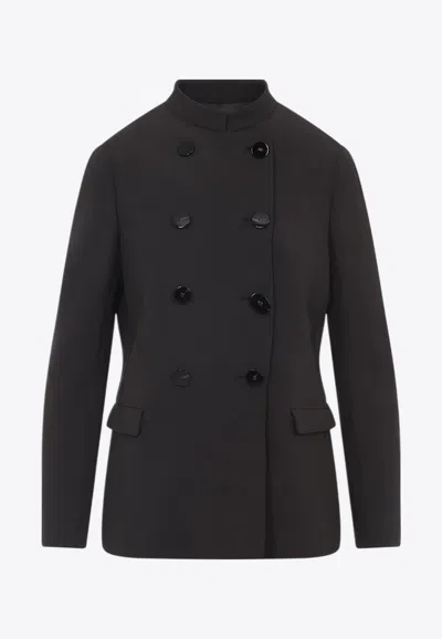 Giorgio Armani Tailored Jacket With Double-breasted Button Detailing In Black