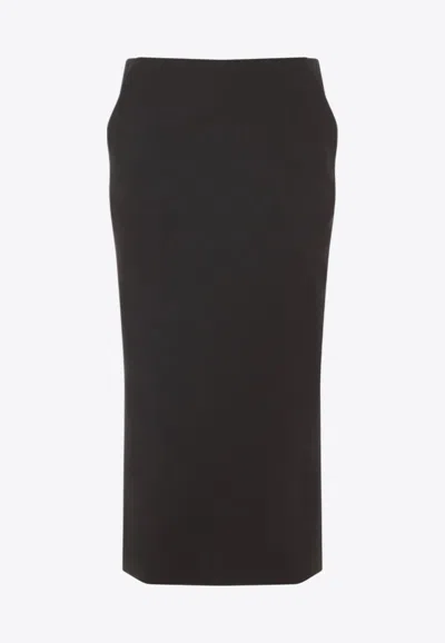 Giorgio Armani Wool Midi Pencil Skirt