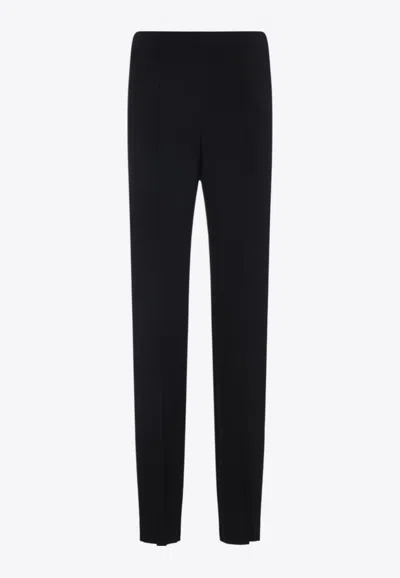 Giorgio Armani Viscose Pants Central Stitching In Black