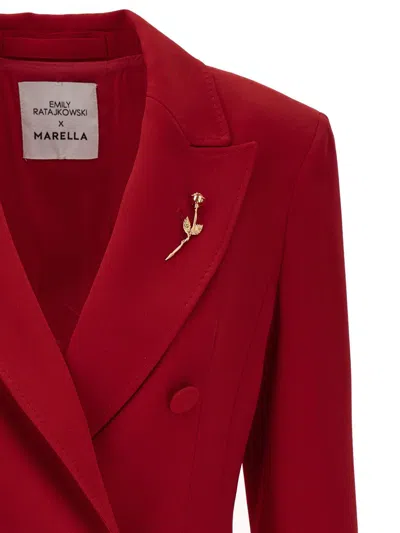 Marella Blazer Capsule Emily Ratajkowski X In Red