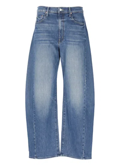 Mother Wide-leg Trousers Faded Wash In Blue