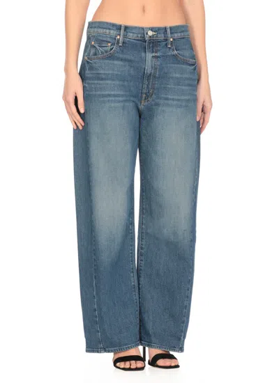 Mother Wide-leg Trousers Faded Wash In Blue