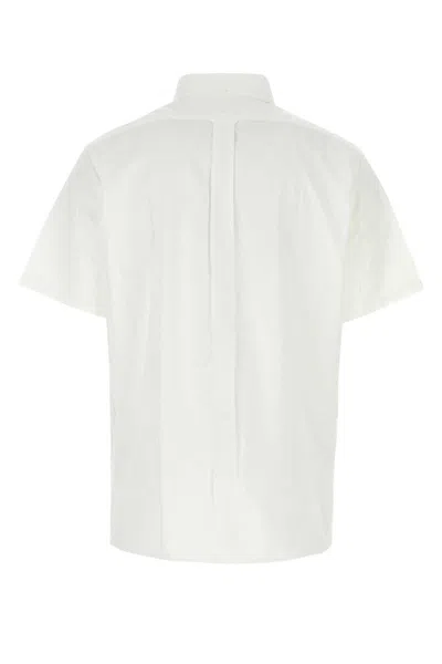 Nanamica Button Down Wind Short Sleeve Shirt In White