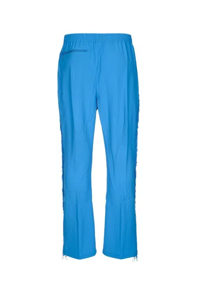 Needles Blue Pressed-crease Trousers In Blue